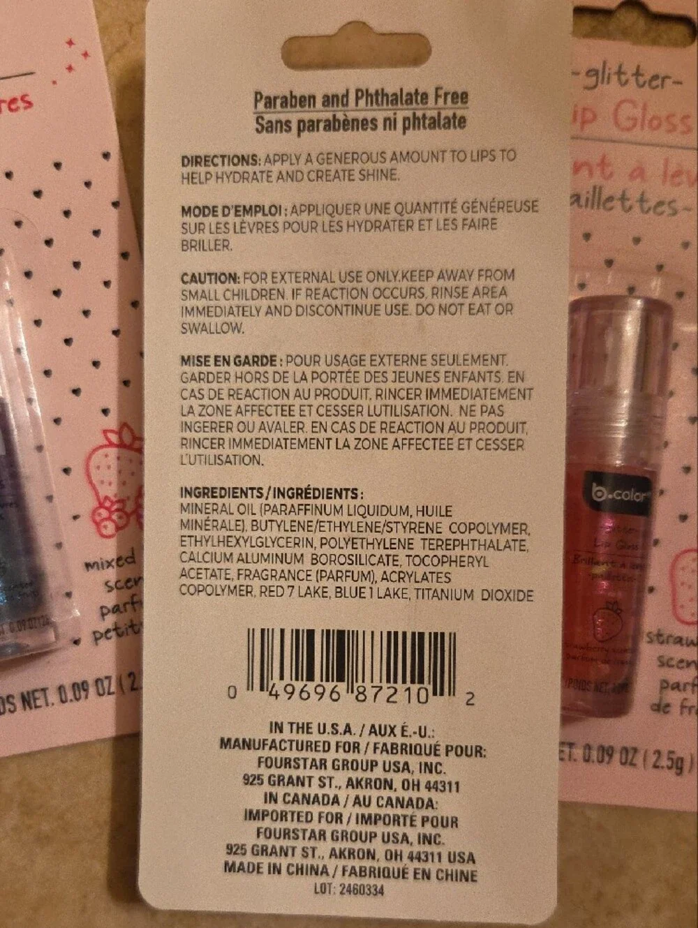 3 Glitter Lip Gloss